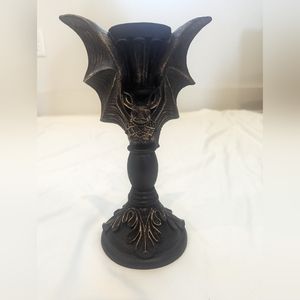 Bat pedestal candle holder